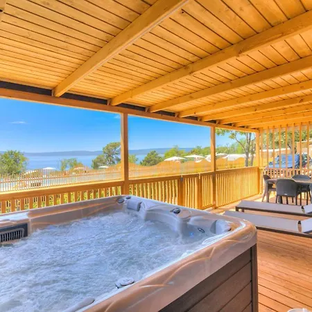 Campingplatz Mobile 641 - Jacuzzi, Sea View & Pool Side Selce
